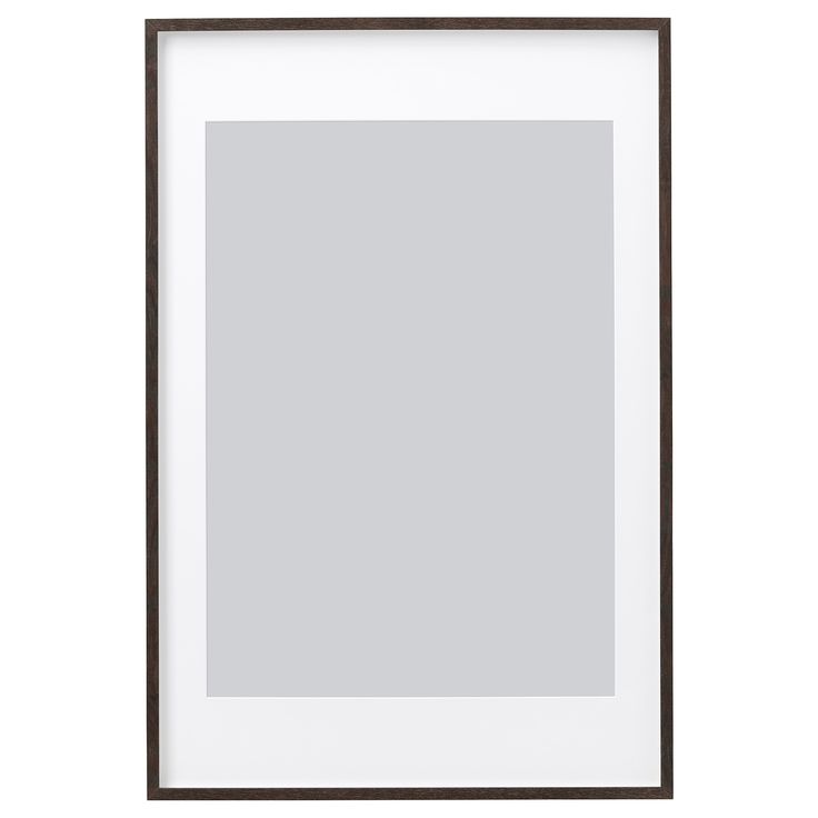 a white and brown frame with a black border on the bottom, in front of a white background