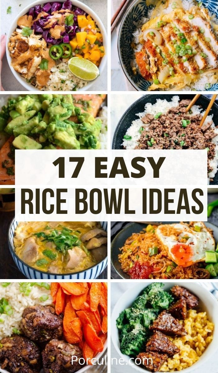 17 easy rice bowl ideas that are perfect for any type of meal or appetizer