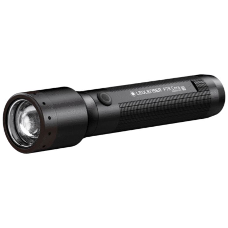 an image of a flashlight that is on the white background and it's light up