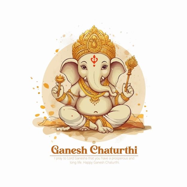 ganesh chaturthi greeting card with name