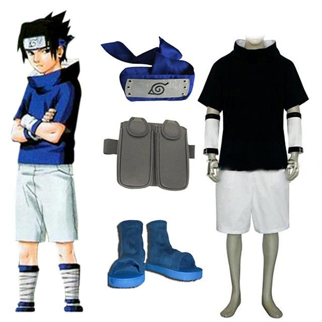 naruto cosplay costume with boots and headband