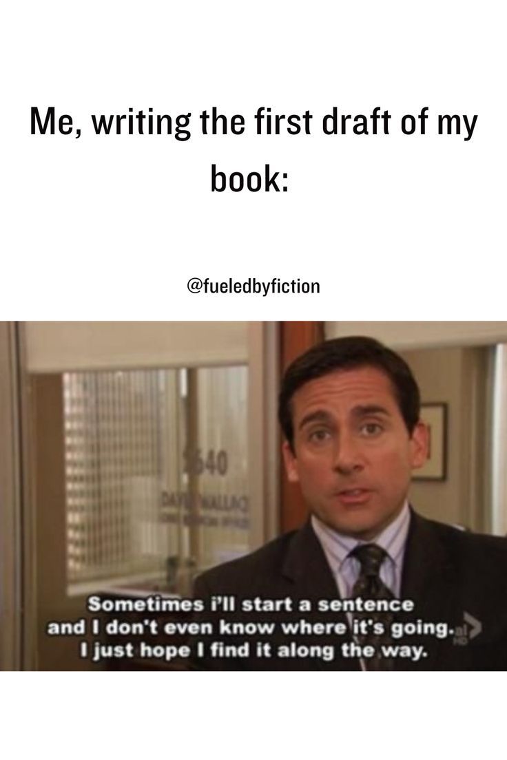 a man in a suit and tie with the caption me, writing the first draft of my book