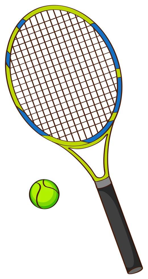 a tennis racket hitting a ball with it's back end