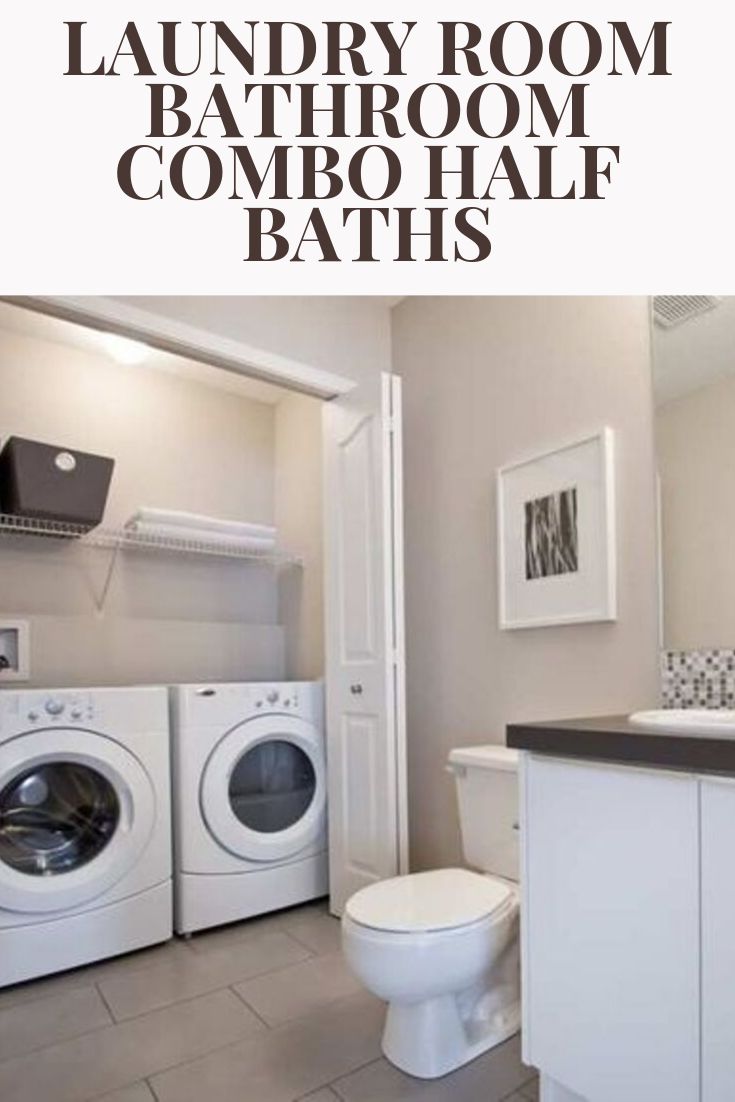 the laundry room bathroom combo half bath is clean and ready for us to use in