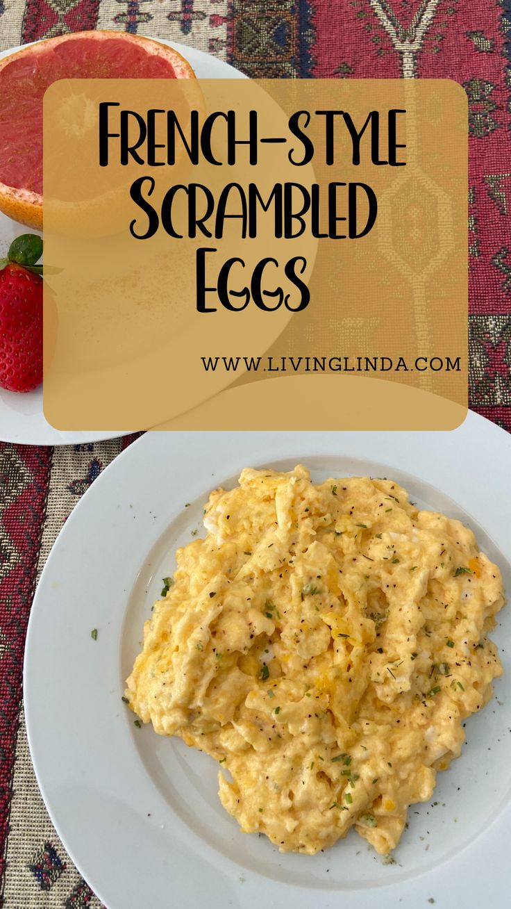 French-style Scrambled Eggs are creamy, velvety, and absolutely magnifique​! French Scrambled Eggs, French Eggs, Scrambled Eggs Recipe, What's For Breakfast, Breakfast Recipes Casserole, Egg Breakfast, Baked Eggs, Breakfast Brunch Recipes, Breakfast Time