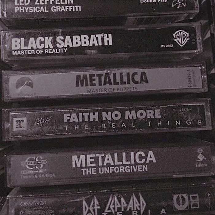 a stack of cassettes sitting on top of each other