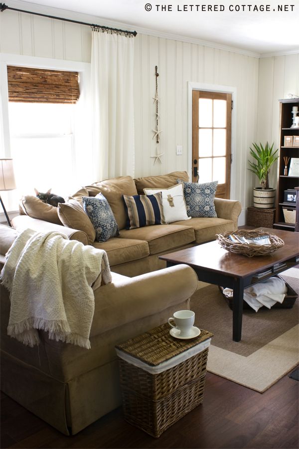 the living room is clean and ready to be used for guests or family members in their home