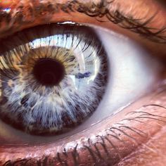 an extreme close up shot of the iris of a human eye