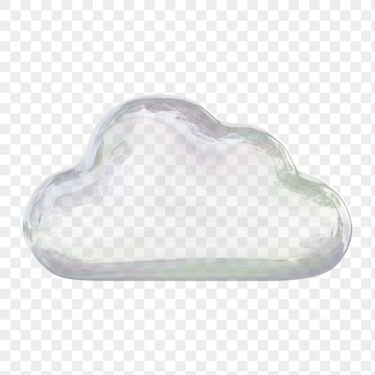 a white cloud on a transparent background