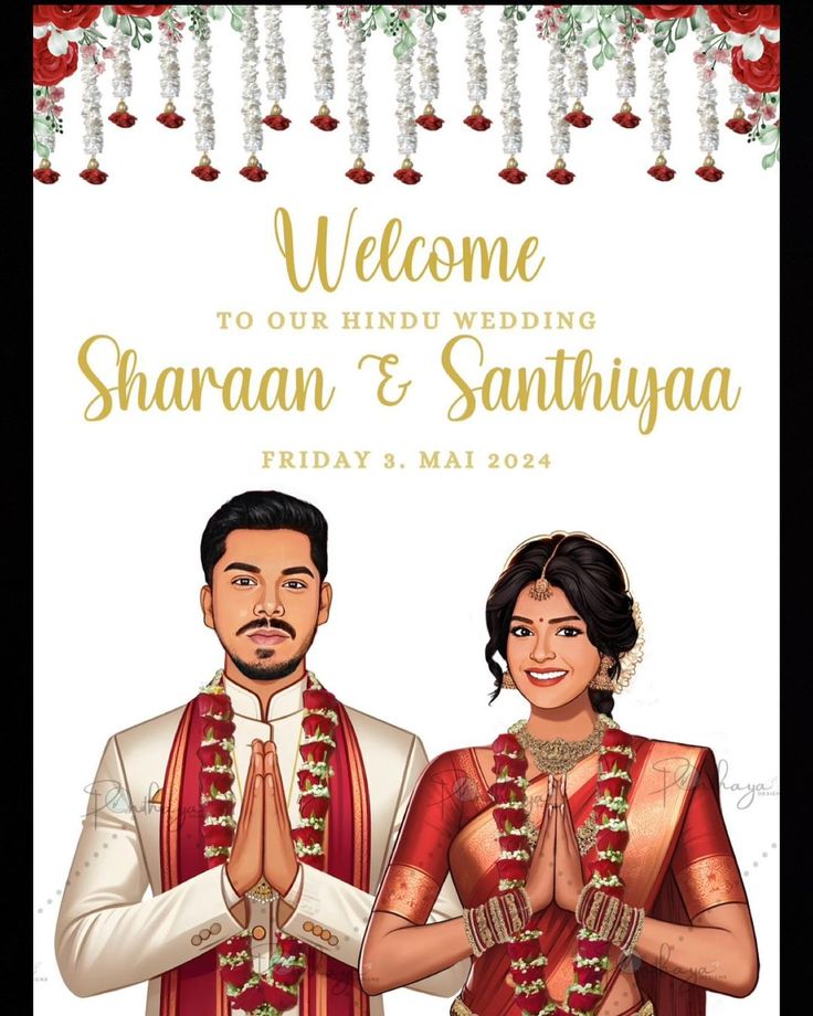 Ponthayadesigns | 📍🇨🇭Another Hindu welcome board design : Vision by @santhiyaa___ and @sharaan_sk | video credit : @akmakeup1 & photo credits : couple’s… | Instagram Hindu Wedding Caricature, Welcome Board Design, Hindu Couple, Couple Illustrations, Wedding Illustration Card, Couple Caricature, Couple Illustration Wedding, Couple Png, Wedding Card Design Indian