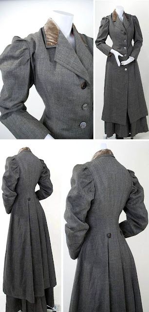 1899 Outfits, 1890s Walking Suit, Victorian Button Up, Late Victorian Era Fashion, 1870s Fashion Poor, Late Edwardian Fashion, Late Victorian Dress, Edwardian Walking Suit, 1800s Suit