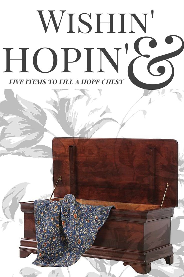 the cover of wishin'hopin'and five years to tell a hope chest