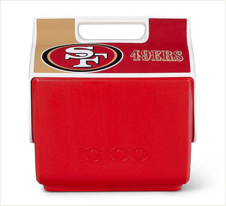 Igloo Limited Edition NFL 7 Qt Decorated Playmates Playmate Cooler, 49ers Logo, San Francisco 49ers Logo, Nfl Football 49ers, Football 49ers, Camping Coolers, Igloo Cooler, Pack Up And Go, 49ers Fans