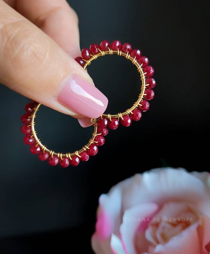 Genuine Ruby Gold Hoop earrings, Gemstone earrings for women, Gemstone Hoop earrings, Genuine Ruby Gemstone, Birthday gifts for her, Christmas gifts These charming, elegant and attractive gold /14K/ hoop earrings made of genuine ruby.  Earrings size - 3.2 cm. Gemstone Hoop Earrings As A Gift, Adjustable Gemstone Hoop Earrings As Gift, Adjustable Gemstone Hoop Earrings For Gift, Small Hoop Gemstone Earrings For Gift, Gemstone Hoop Jewelry Gift, Gemstone Hoop Jewelry For Gifts, Hypoallergenic Hoop Jewelry For Party, Mother's Day Hoop Jewelry Gift, Wire Wrapped Hoop Earrings For Party