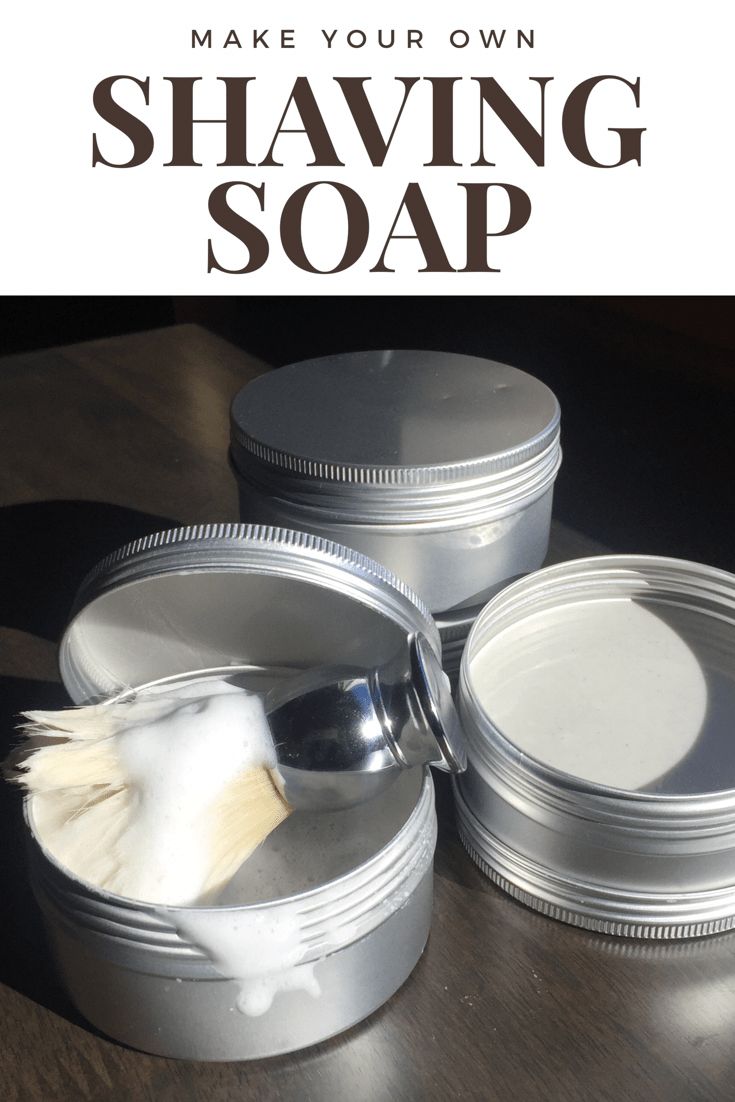 three tins with shaving soap on top and the words make your own shaving soap