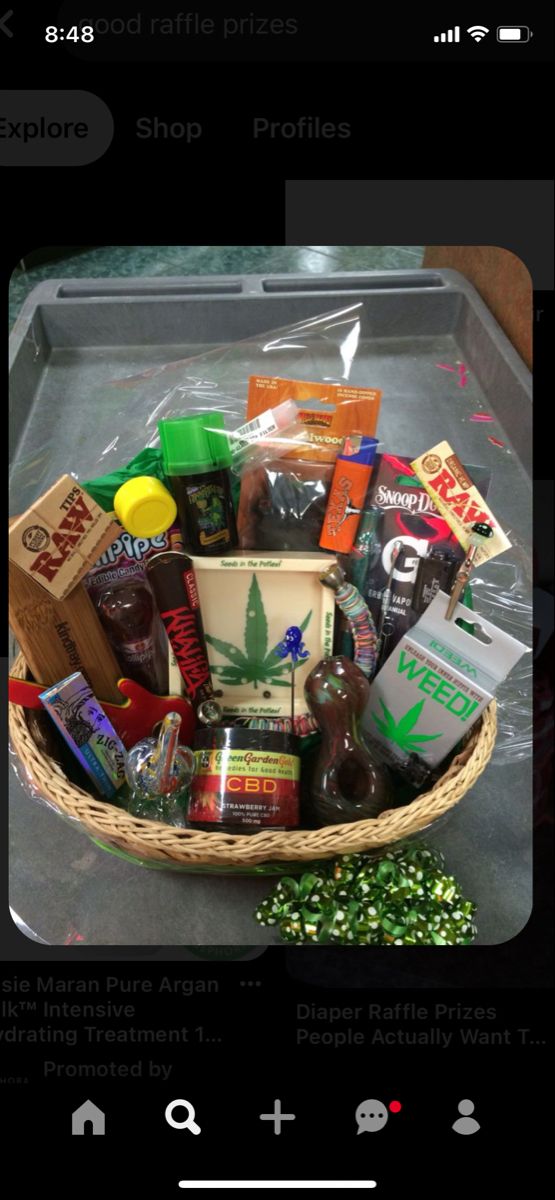 a basket filled with lots of different types of food