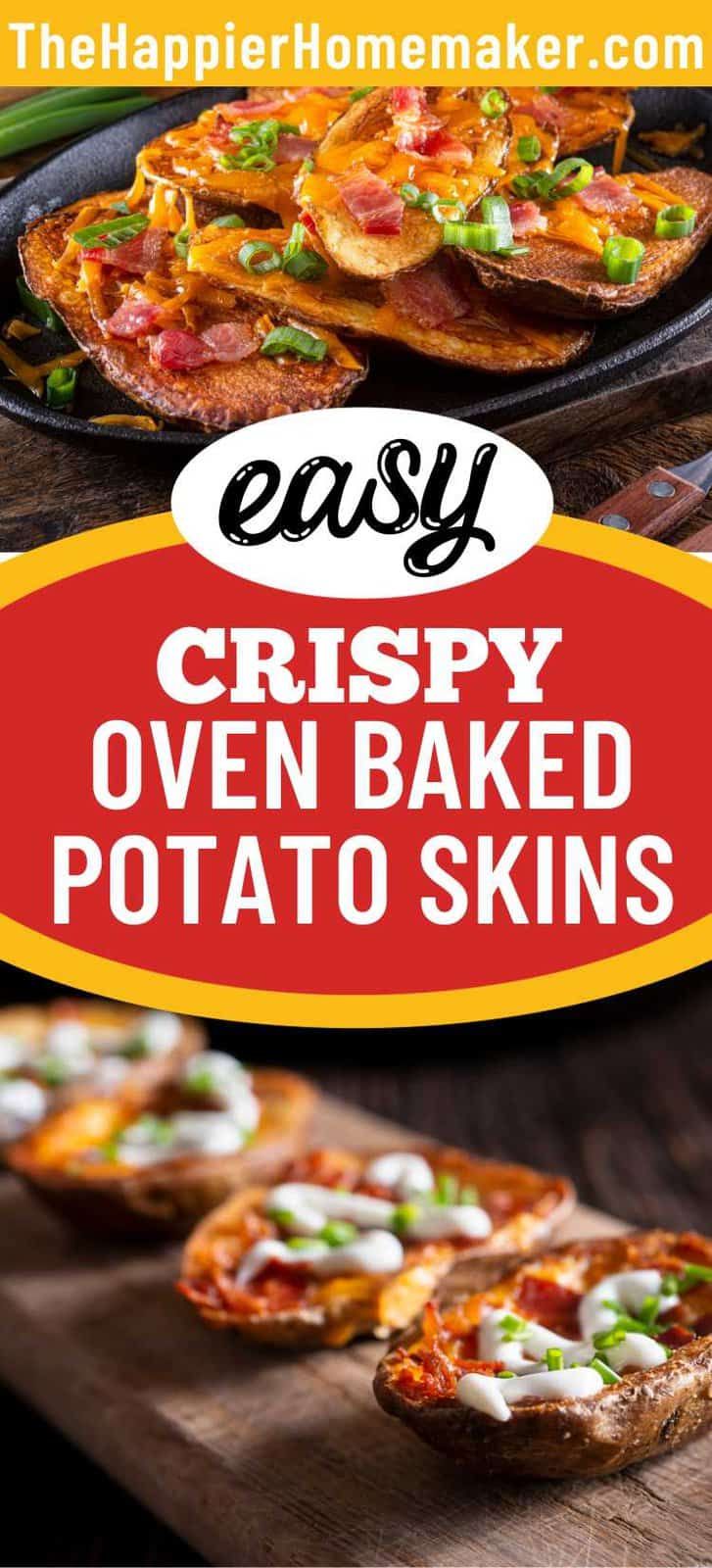 the recipe for crispy oven baked potato skins