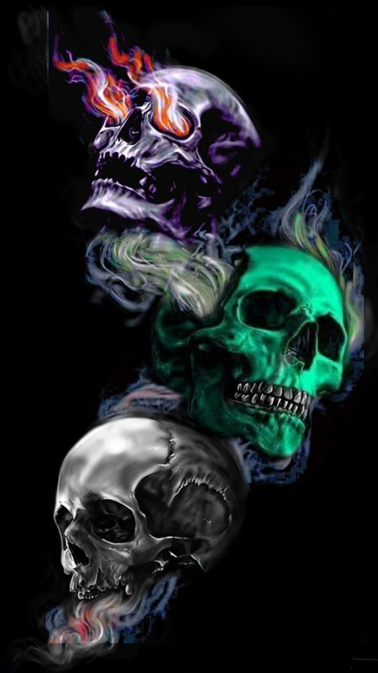 by PedruKi Fire Skull Wallpaper, Wallpaper Iphone Skull, Sugar Skull Art Drawing, Skull Wallpaper Iphone, Skeleton Artwork, Ghost Rider Wallpaper, Fire Skull, Skull Fire, Skull Art Drawing