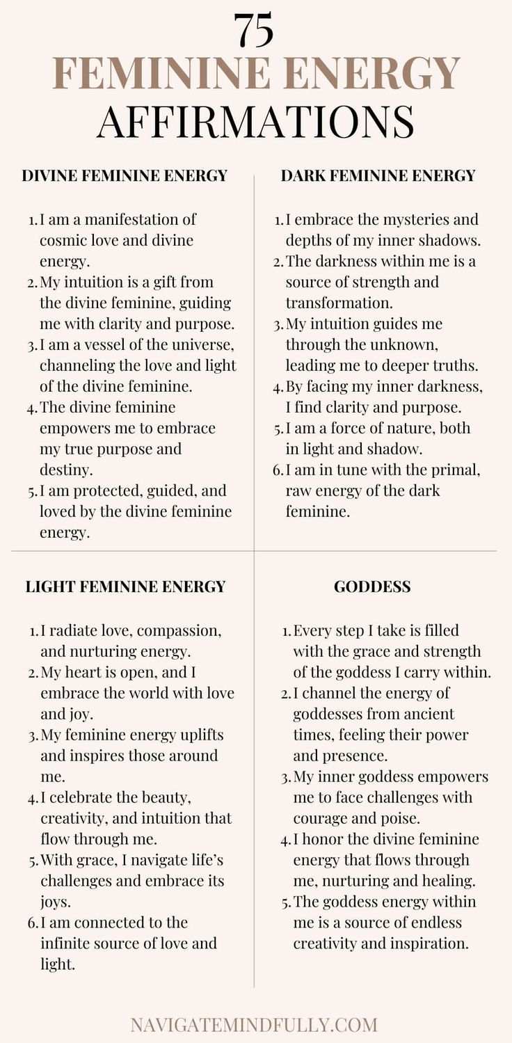 75 Feminine Energy Affirmations to Awaken Your Inner Goddess Feminine Energy Affirmation, Energy Affirmations, Powerful Feminine, Feminine Spirituality, Healing Journaling, Losing 40 Pounds, Divine Feminine Spirituality, Healing Affirmations, A Course In Miracles