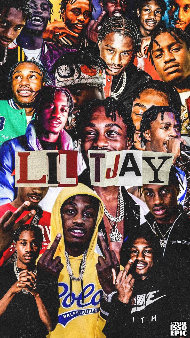 a collage of young men with the words lil - jay on top of them