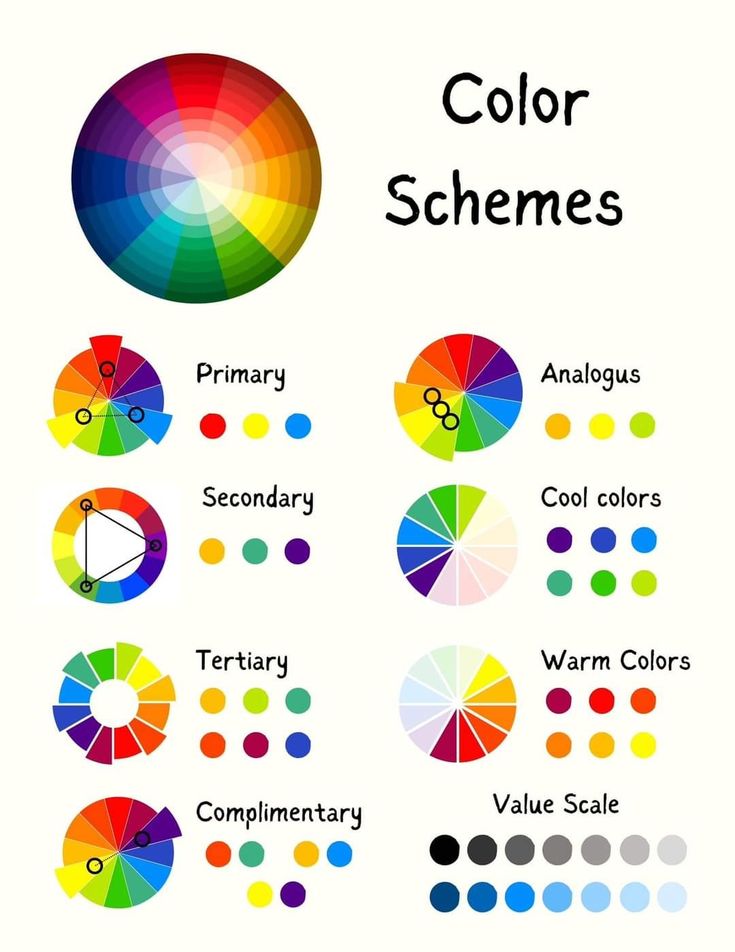 the color scheme is shown with different colors