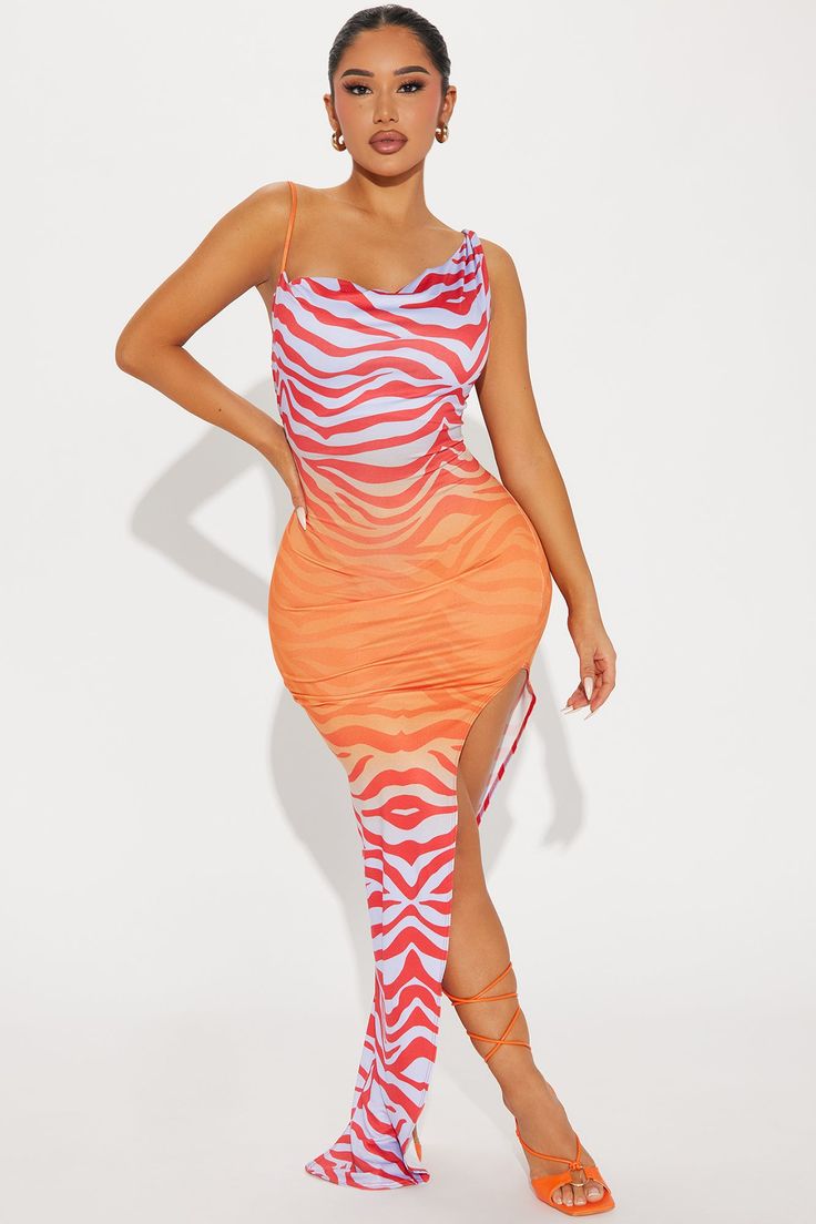 Vacay Fits, Glam Closet, Abstract Dress, Girly Shoes, Cowl Neckline, Trendy Clothes, Print Placement, Food Obsession