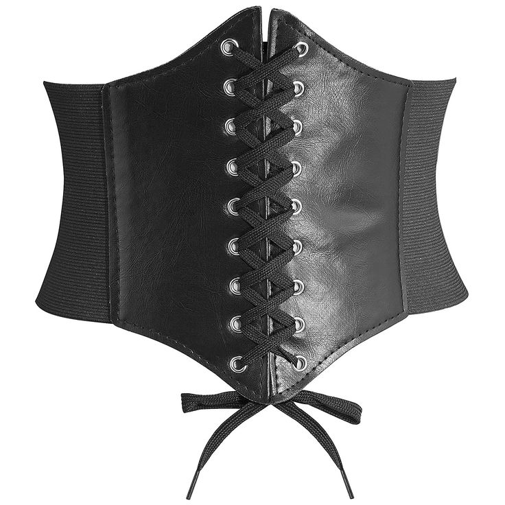 PRICES MAY VARY. Elastic,Pu Leather,Leather Drawstring closure Dry Cloth Clean Comfortable material corset : High-quality PU leather, high strength and good elastic recovery ability,soft and comfortable, not easy to deform Classic design: High quality PU leather front sewed with well elastic wide band. Front design: Lace-up, you can adjust the tautness to fit your figure, to lift and support the bust, draws in the waist and flattens the tummy. Back design: Velcro, easy to put on and remove Size Waspie Corset, Black Corset Belt, Cincher Belt, Cinch Belt, Waist Cincher Corset, Corset Waist, Gothic Corset, Wide Leather Belt, Belt Tie