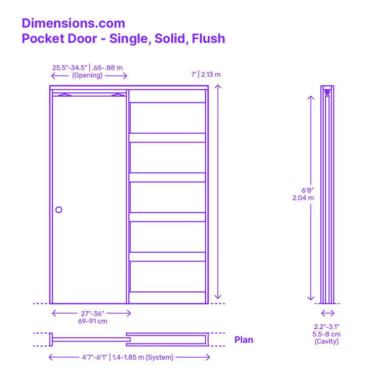 the measurements for a door and shelf