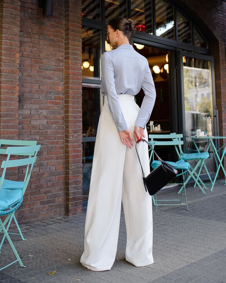 Fabric: crepe Cotton 65%, Polyester 35% High rise Palazzo style pants Pants length: 115 cm/ 45.27 in Pants inseam length: 85 cm/ 33.46 in Palazzo Style, Y2k Summer Outfits, Tank Outfit, Plain Style, Crop Top Sweater, Style Pants, Fit Pants, Pants Length, Luxury Clothing