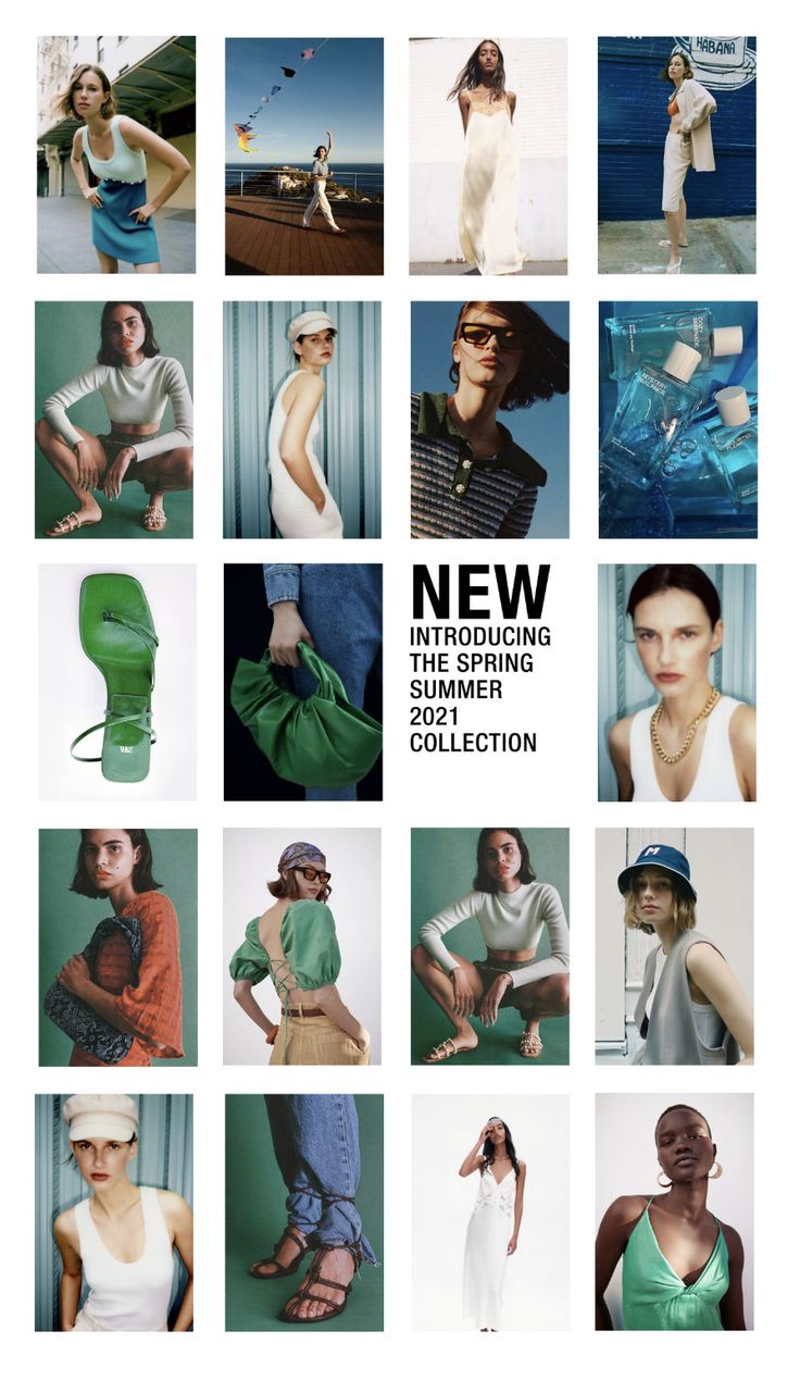 a collage of photos with the words new approaching summer fashion collection on it's cover