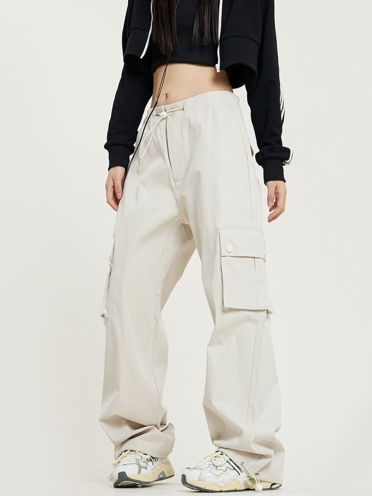 5ft 4''(166cm) tall, 95 lbs(43kg) weight and wearing a size S - Straight fit- Multi-pocket- Drape style- 2 colors Wide Cargo Pants, Hiphop Girl, Girls Overalls, Y2k Pants, Body Proportions, Retro Men, Cargo Pants, Wide Leg Pants, Khaki Pants