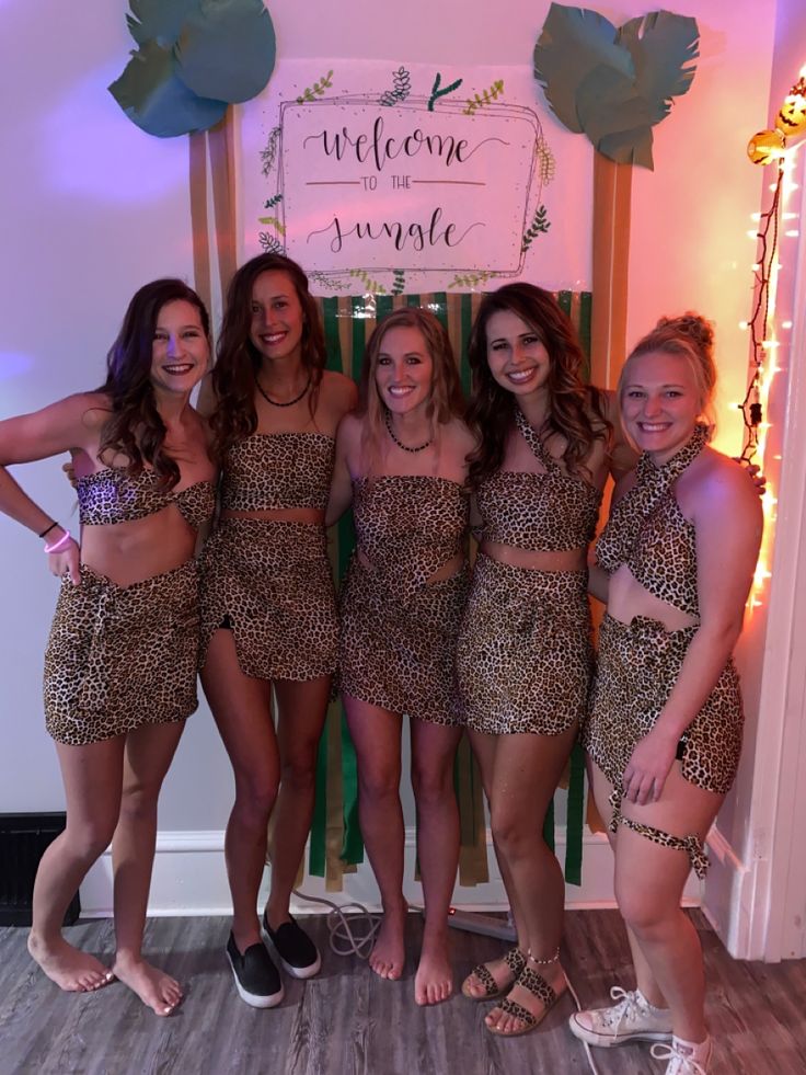 Safari Pep Rally Outfits, Jungle Theme Frat Party Outfit, Jungle Party Outfit Women, Jungle Theme Outfit Women Party Ideas, Rumble In The Jungle Theme Outfits, Jungle Theme Parties Outfit College, Safari Bachelorette Party Outfit, Jungle Theme Costumes Women, Jungle Dress Up Party