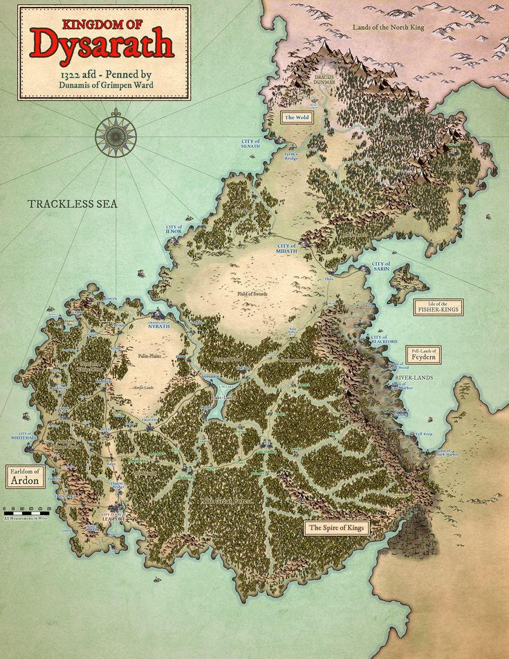 a map of the kingdom of dyranth