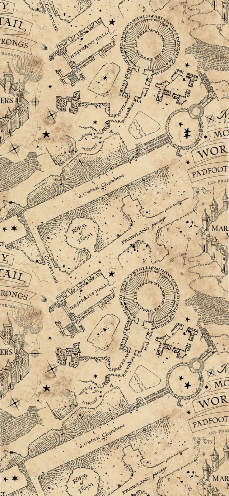 an old map is shown with many different things on it's surface, including the words and symbols