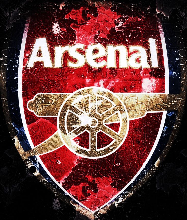 the logo for arsenal on a red and black background