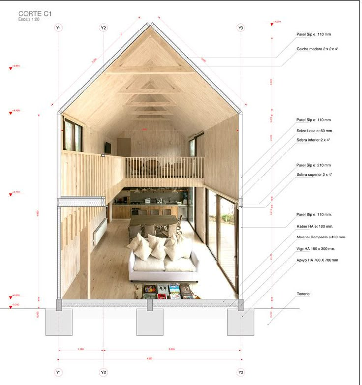 an architectural drawing shows the inside of a house