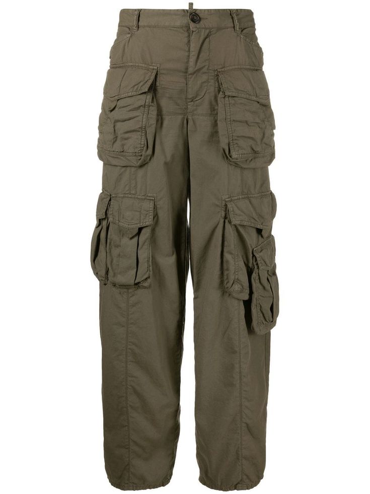 military green cotton blend mid-rise front button and zip fastening multiple cargo pockets Cargo Pants Outfit Baggy, Cargo Pants Outfit Fall, Cargo Pants Outfit Summer, Low Waisted Cargo Pants, Low Waisted Cargo, Best Cargo Pants, Girls Cargo Pants, Pants Outfit Fall, Khaki Cargo Pants