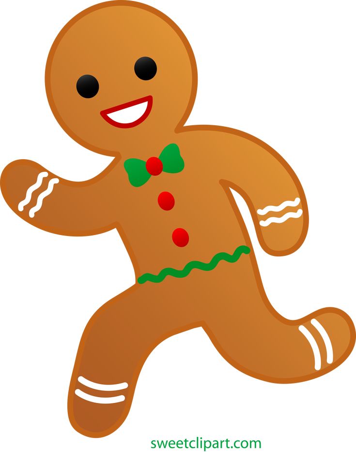 an image of a gingerbread man running