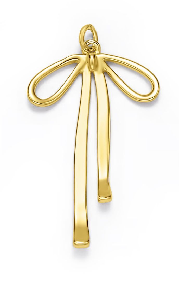 14k gold filled bow charm 30mm 14k Gold Bow Jewelry, Elegant Gold Jewelry With Ribbon, Elegant Gold Jewelry With Butterfly Knot, Gold Plated Bow Jewelry Gift, Gold Plated Bow Jewelry For Gift, Elegant Yellow Gold Jewelry With Ribbon, Bow Pendant Jewelry For Gifts, Gold Butterfly Knot Jewelry For Gift, Gift Jewelry Pendant With Bow