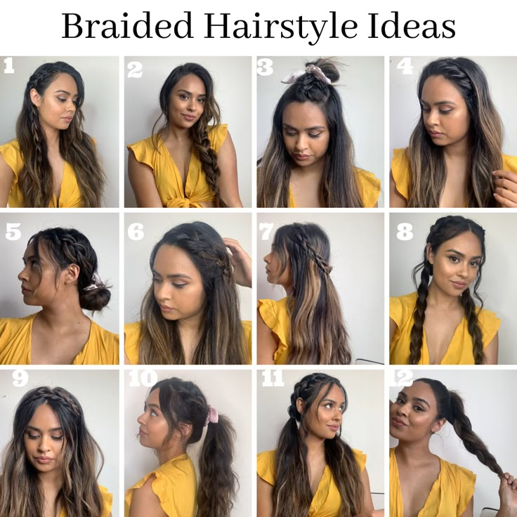 Easy Braided Hairstyle, Braid Videos, Braided Hairstyle, Hair Stylies, Work Hairstyles, Hair Braid, Hairdo For Long Hair, Braided Hairstyles Tutorials, Sporty Hairstyles