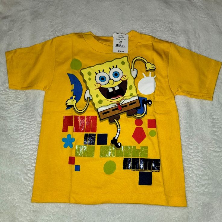 Spongebob Short Sleeve Shirt. Nwt. Size 4 Nwt New With Tag 100% Cotton Cool Colorful Graphics Short Sleeve Comes From A Smoke And Pet Free Home. Scooby Dooby Doo, Jojo Siwa Shirts, Turtle Top, Nickelodeon Spongebob, Paw Patrol Pups, Colorful Graphics, Paw Patrol Nickelodeon, Grey Tee, Boys Top