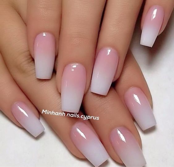 Medium Coffin Shape Nails Ombre, Coffin Shaped Ombre Nails, Dip Powder Ombre Nails Colors, Graduation Nails Ombre, Simple Clean Nails Classy, Ombre Dip Powder Nails Almond, Summer Ombre Nails Square, Ambra Nails Ombre, Coloured Ombre Nails