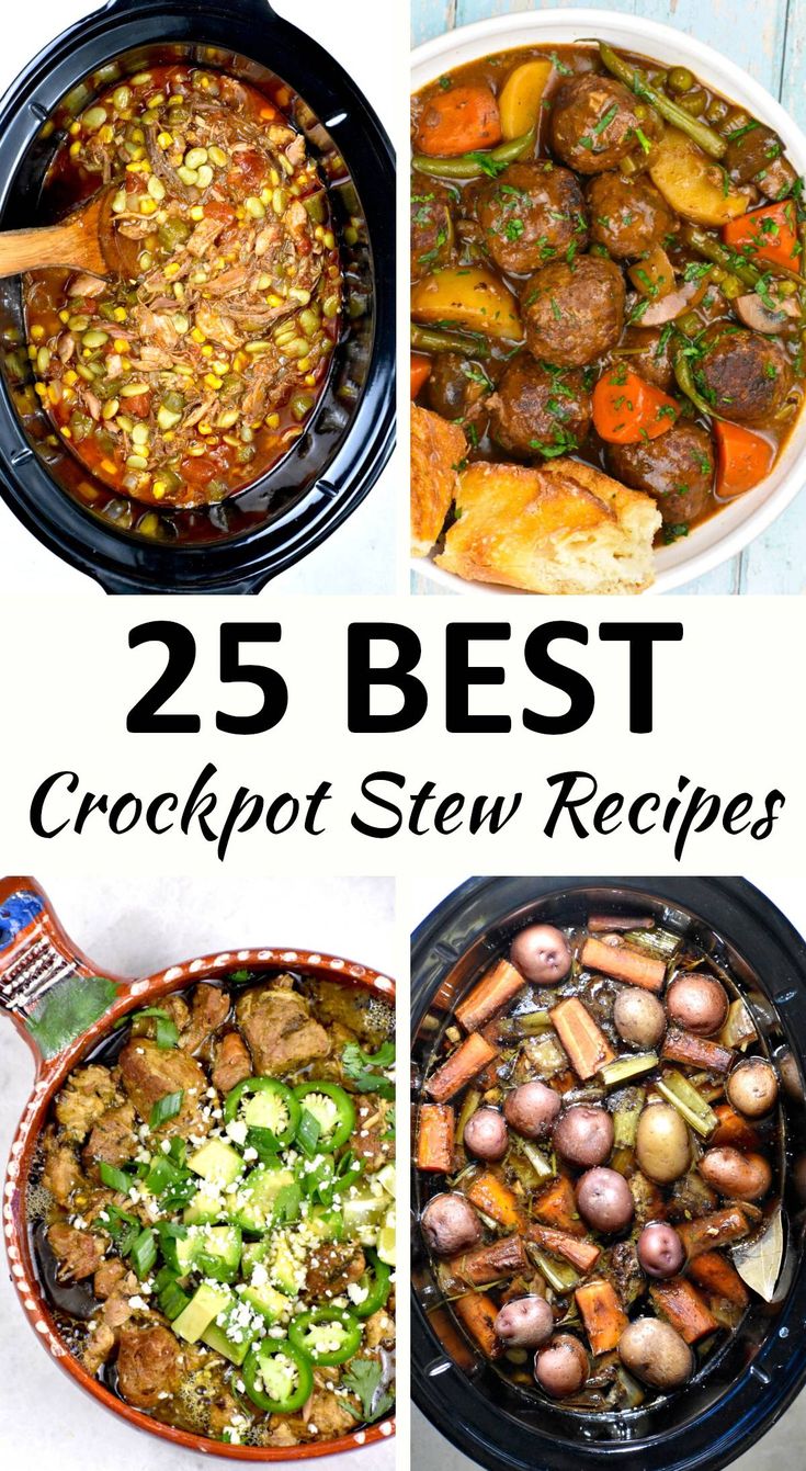 the 25 best crockpot stew recipes to make in minutes or less, and they're delicious