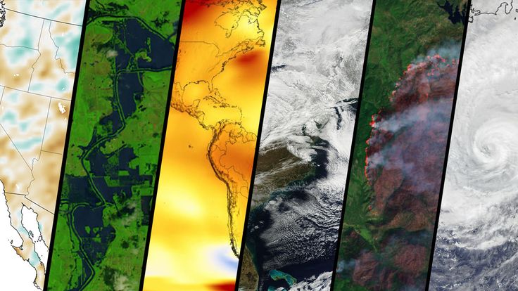 the earth's climate outlook is shown in four different colors, including red, yellow and green