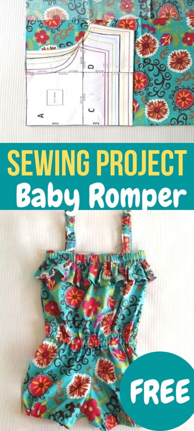 sewing project baby romper with free pattern