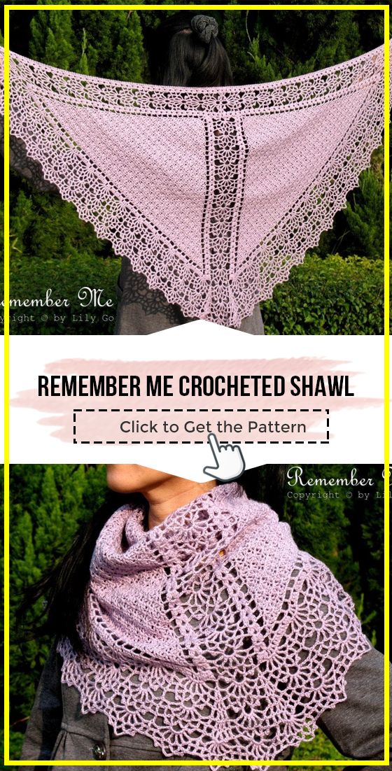 the crocheted shawl is shown in two different colors