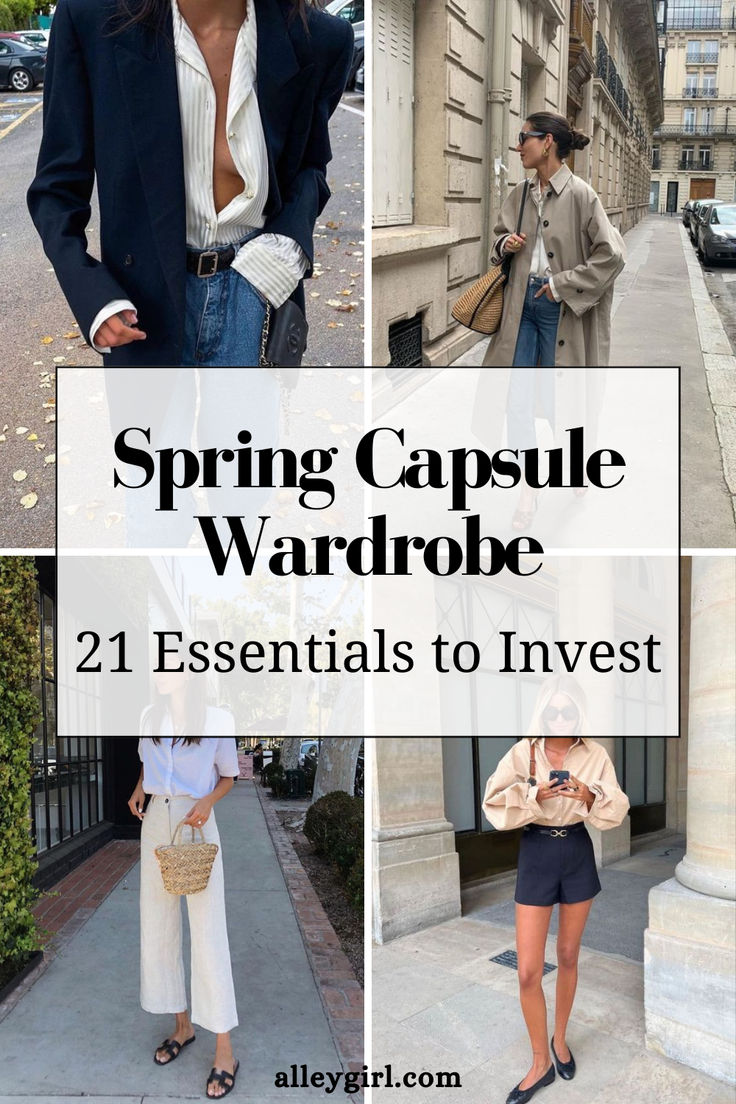 21 Essential Pieces for a Chic Spring-Summer Capsule Wardrobe: Embrace Simplicity and Style! - Alley Girl - The Fashion Technology Blog based in New York Essential Summer Wardrobe Pieces, Spring 2024 Wardrobe Capsule, Spring Holiday Capsule Wardrobe, Summer Casual Capsule Wardrobe, Paris Fashion Summer 2024, Paris Spring Capsule Wardrobe, Spring Packing Outfits, Capsule Wardrobe 2024 Spring Summer, Summer Capsule Wardrobe Over 50