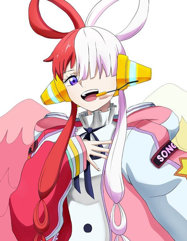 an anime character with pink hair and big ears