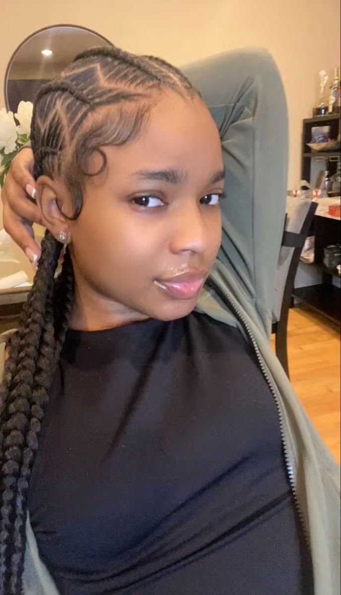 Braided Hairstyles For Black Women Cornrows, Feed In Braids Hairstyles, Box Braids Hairstyles For Black Women, Cute Braided Hairstyles, Braided Cornrow Hairstyles, Cute Box Braids Hairstyles, Quick Braided Hairstyles, Feed In Braid, Protective Hairstyles Braids