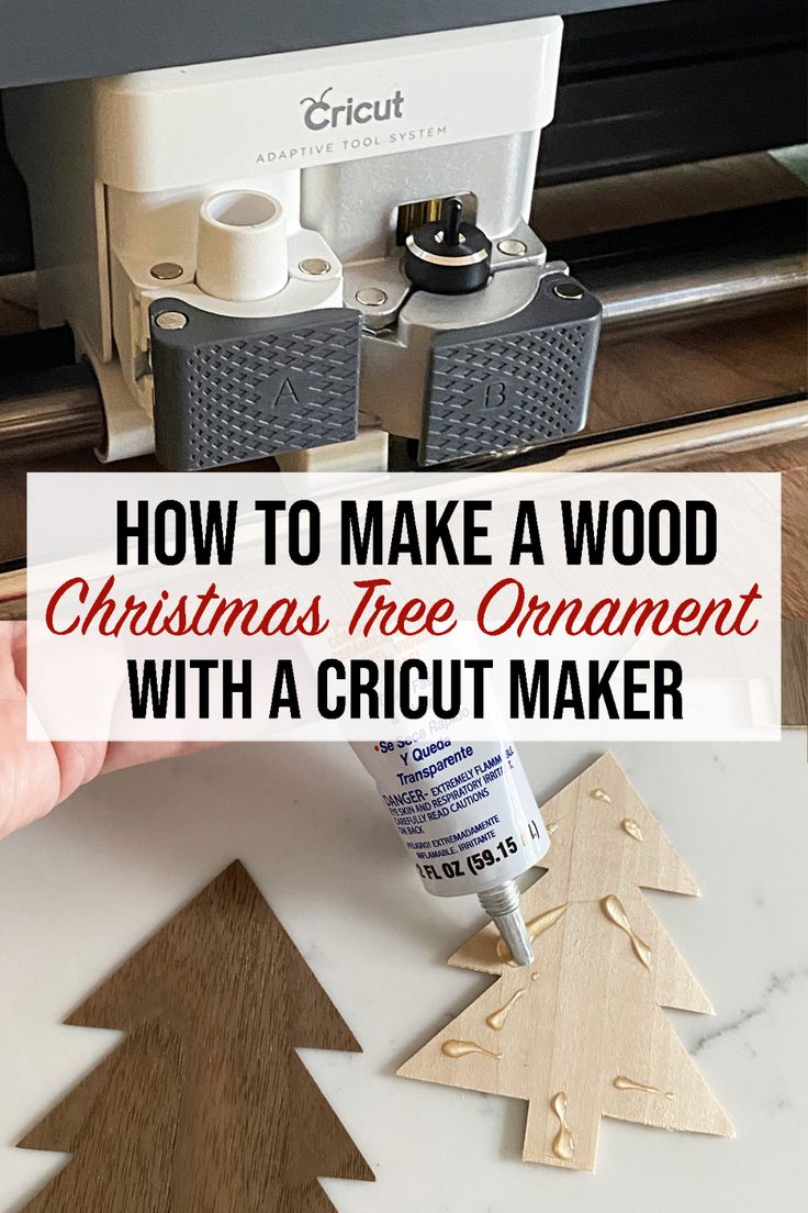 how to make a wood christmas tree ornament with a cricut maker